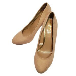 Preowned Massimo Faux Suede Beige Heel Women's Size 9